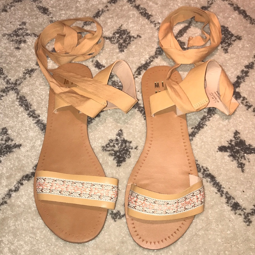MIX NO 6 ANKLE LACE SANDALS